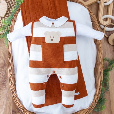 Saída de Maternidade Theodoro - Ferrugem e Bege